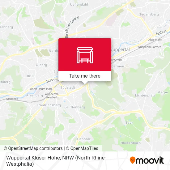 Карта Wuppertal Kluser Höhe
