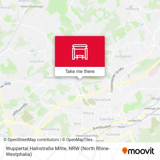 Wuppertal Hainstraße Mitte map