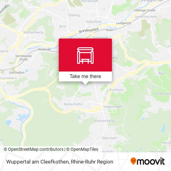 Wuppertal am Cleefkothen map