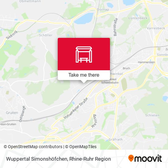 Карта Wuppertal Simonshöfchen