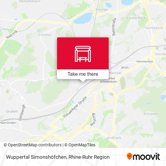 Карта Wuppertal Simonshöfchen