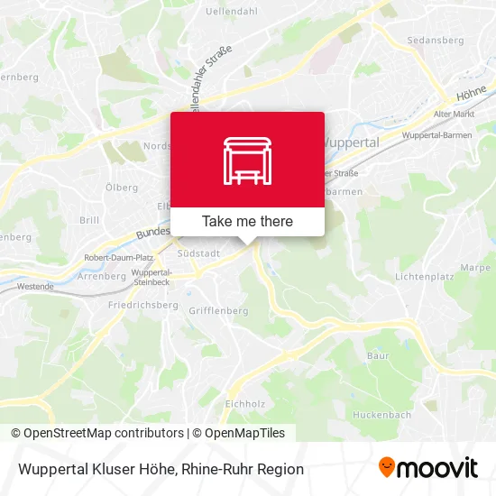 Карта Wuppertal Kluser Höhe