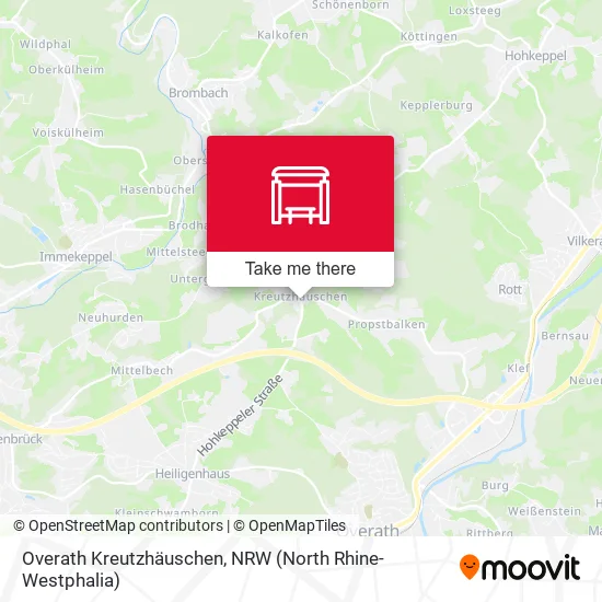 Карта Overath Kreutzhäuschen