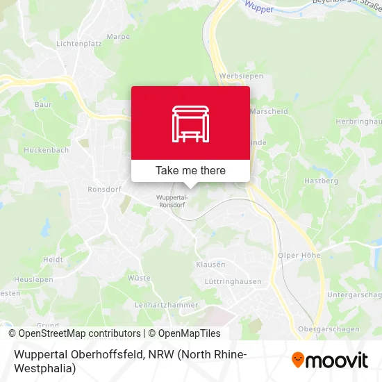 Wuppertal Oberhoffsfeld map