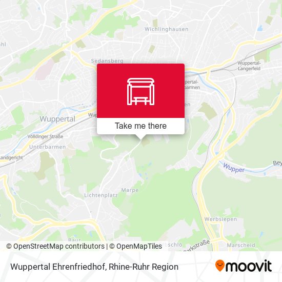Wuppertal Ehrenfriedhof map