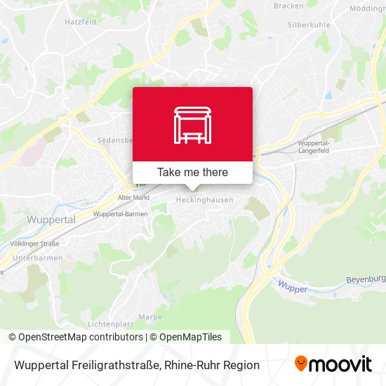 Карта Wuppertal Freiligrathstraße
