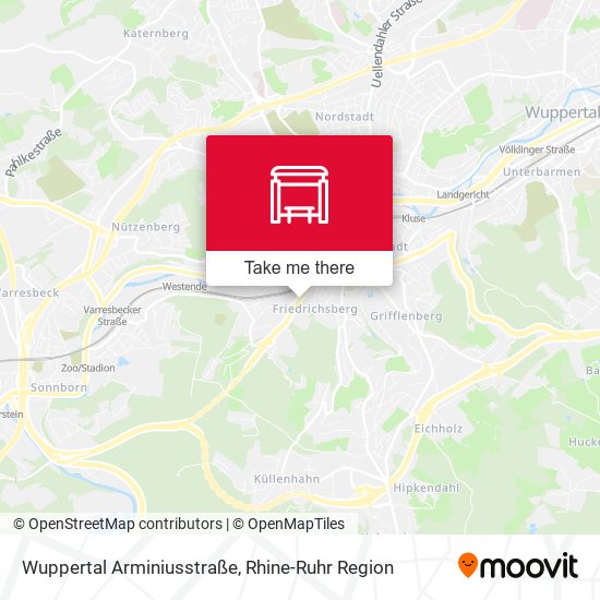 Wuppertal Arminiusstraße map