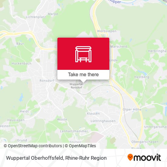 Wuppertal Oberhoffsfeld map