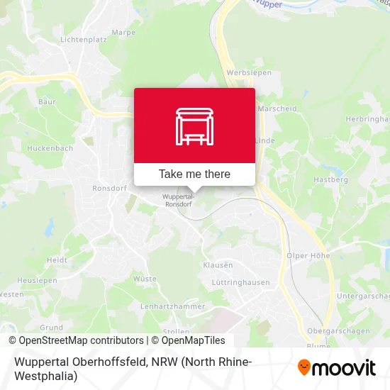 Wuppertal Oberhoffsfeld map