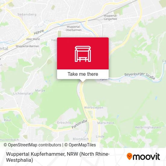 Wuppertal Kupferhammer map