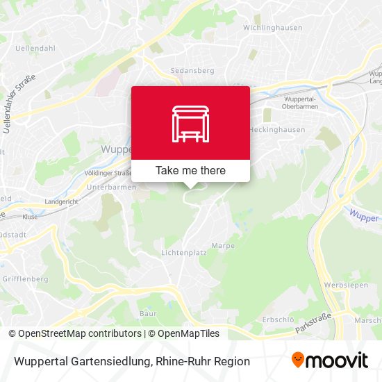 Wuppertal Gartensiedlung map