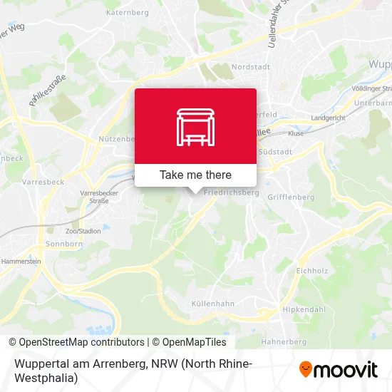 Wuppertal am Arrenberg map