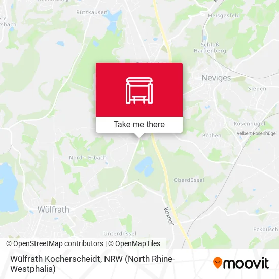 Карта Wülfrath Kocherscheidt