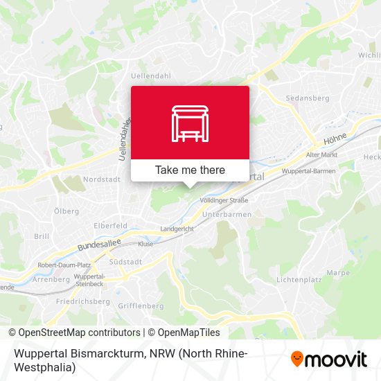 Wuppertal Bismarckturm map
