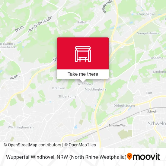 Wuppertal Windhövel map