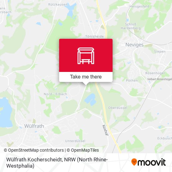Wülfrath Kocherscheidt map