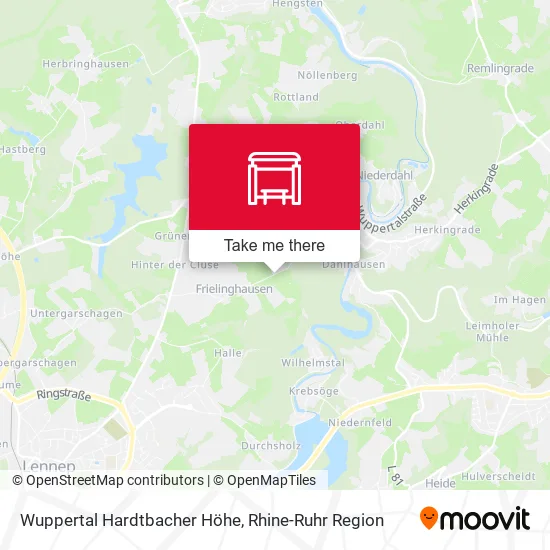 Карта Wuppertal Hardtbacher Höhe