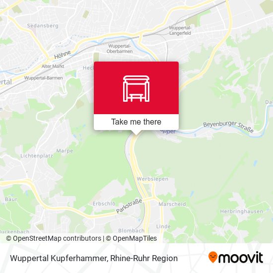 Wuppertal Kupferhammer map