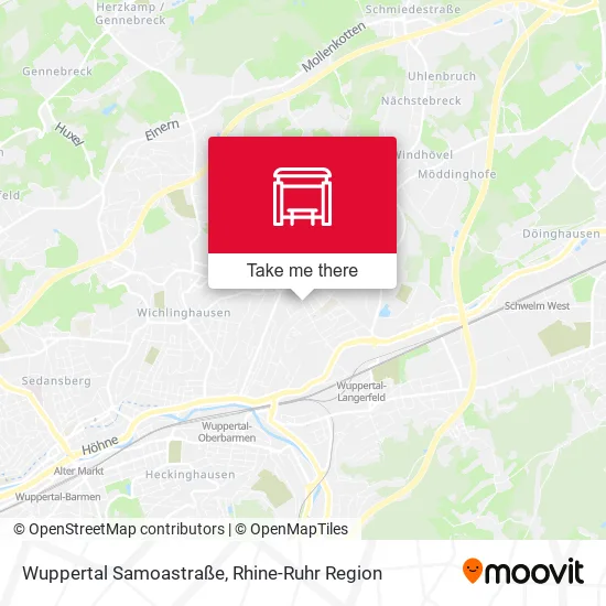 Карта Wuppertal Samoastraße