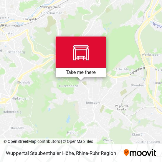 Wuppertal Staubenthaler Höhe map
