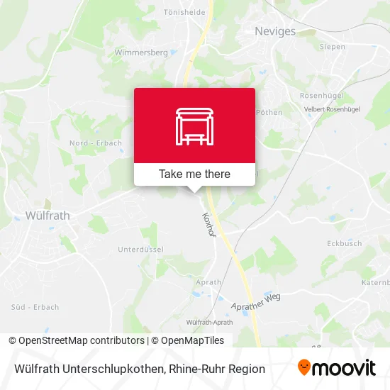 Карта Wülfrath Unterschlupkothen