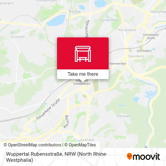 Wuppertal Rubensstraße map