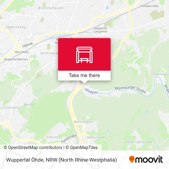 Wuppertal Öhde map
