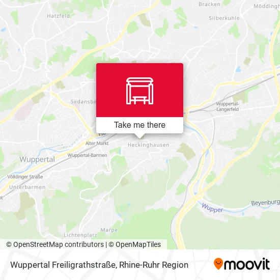 Карта Wuppertal Freiligrathstraße