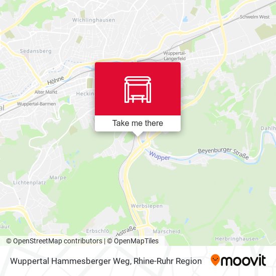 Wuppertal Hammesberger Weg map