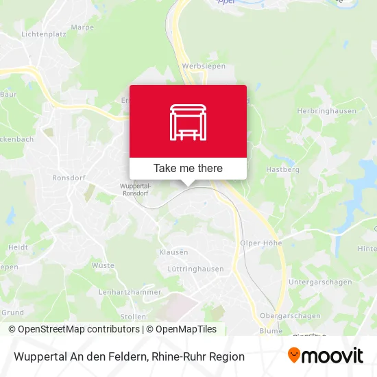 Карта Wuppertal An den Feldern
