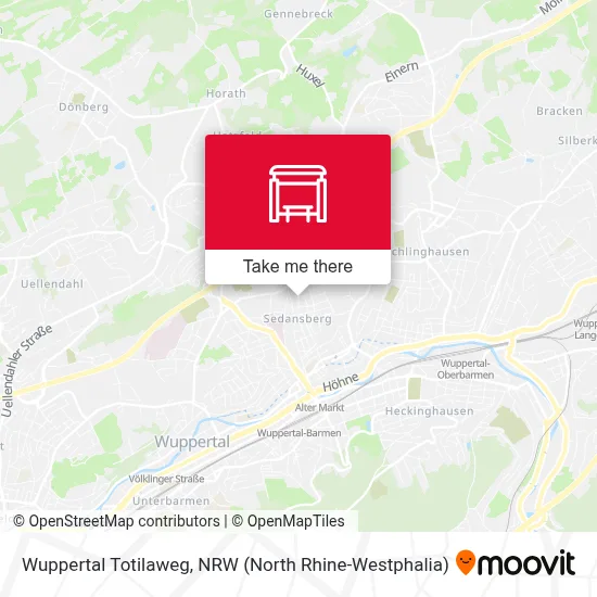 Wuppertal Totilaweg map
