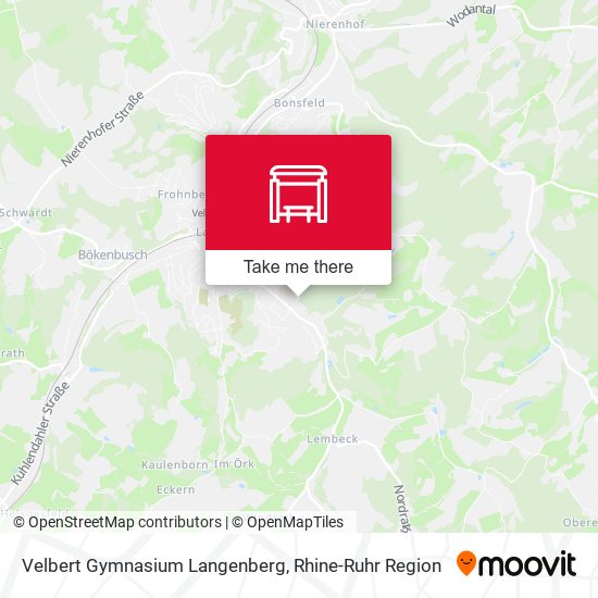 Velbert Gymnasium Langenberg map