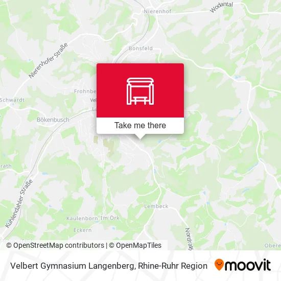 Карта Velbert Gymnasium Langenberg