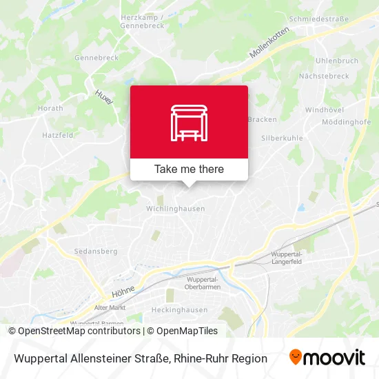 Карта Wuppertal Allensteiner Straße