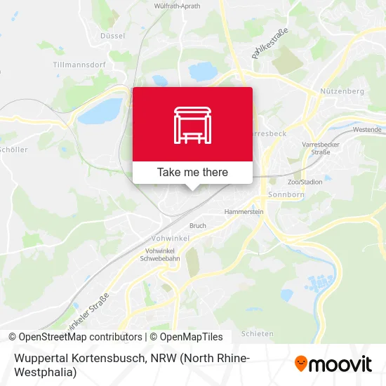 Wuppertal Kortensbusch map