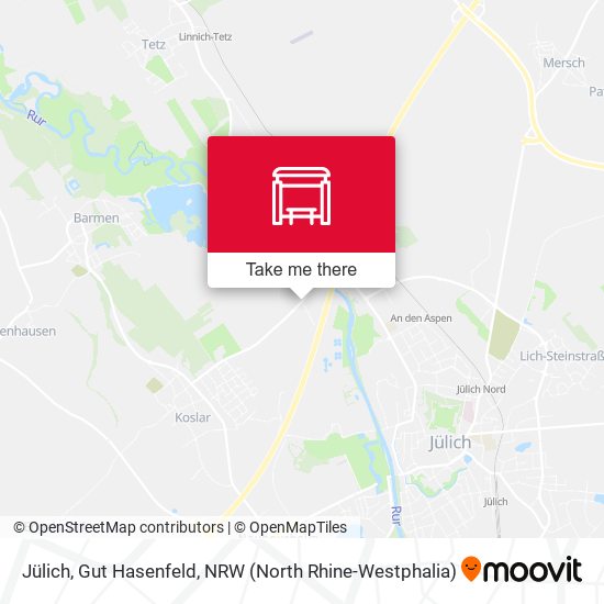 Jülich, Gut Hasenfeld map
