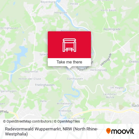 Карта Radevormwald Wuppermarkt