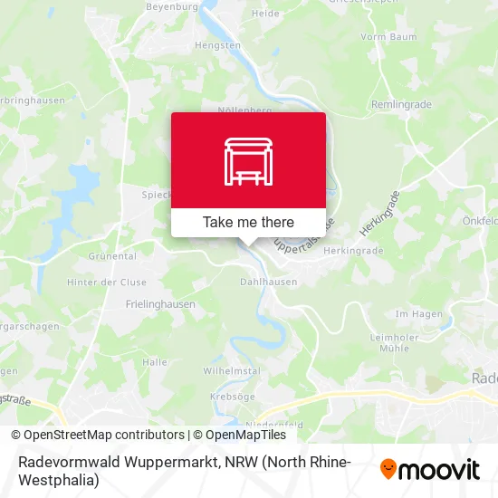 Карта Radevormwald Wuppermarkt