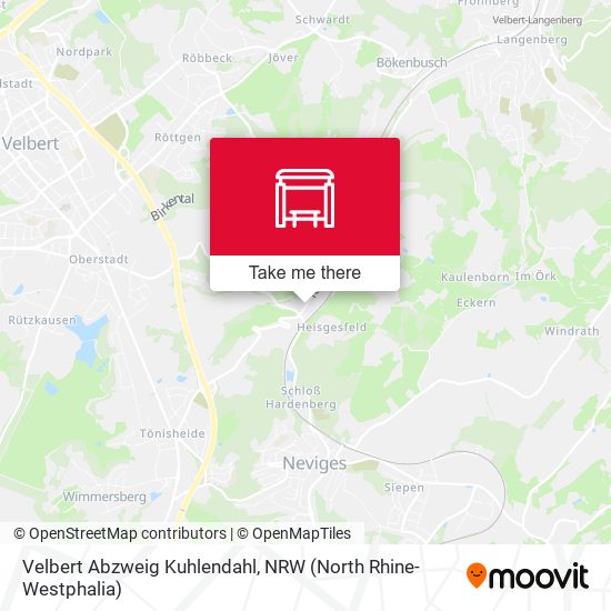 Карта Velbert Abzweig Kuhlendahl