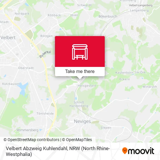 Карта Velbert Abzweig Kuhlendahl