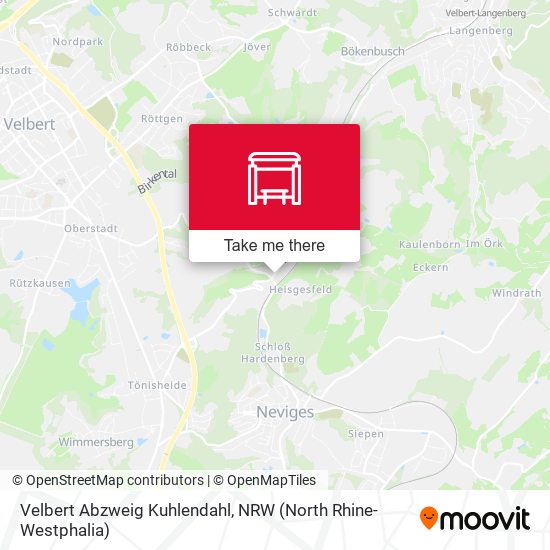 Velbert Abzweig Kuhlendahl map