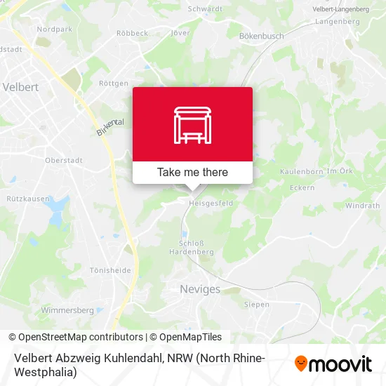 Карта Velbert Abzweig Kuhlendahl