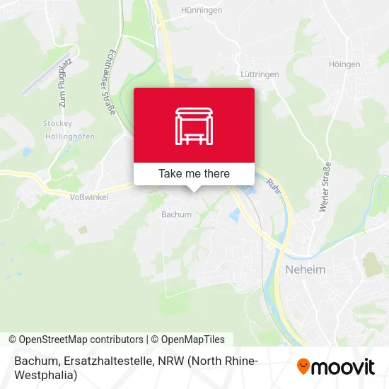 Карта Bachum, Ersatzhaltestelle