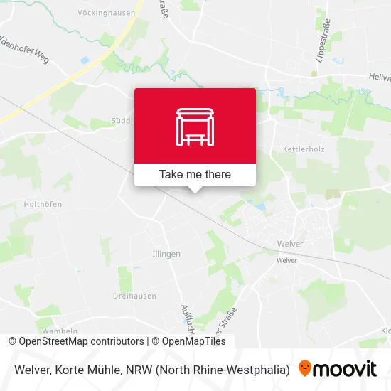 Welver, Korte Mühle map