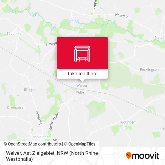 Карта Welver, Ast-Zielgebiet