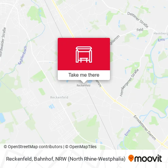 Карта Reckenfeld, Bahnhof