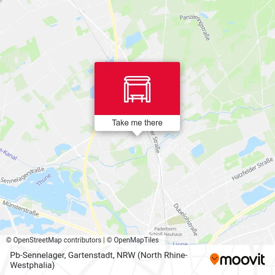 Pb-Sennelager, Gartenstadt map