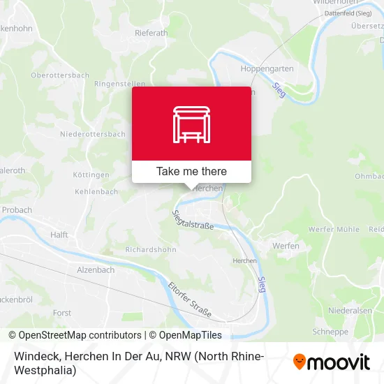 Карта Windeck, Herchen In Der Au