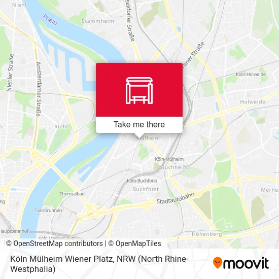 Карта Köln Mülheim Wiener Platz