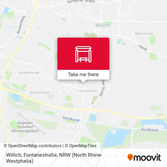 Карта Willich, Fontanestraße